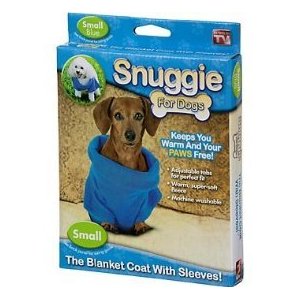 NIB Snuggie for Dogs Fleece Blanket Coat Pink or Blue Size Small *Free 